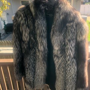 Blue fox long jacket